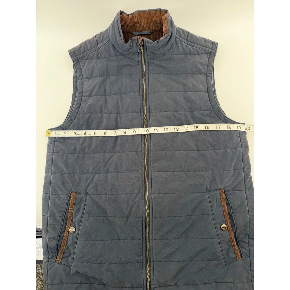 Rail Riders The Rambler Vest Mens Small Navy Blue Quilted Wool‎ Blend RR-WCQV